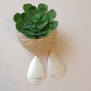 Metallic Tear Drop Earrings